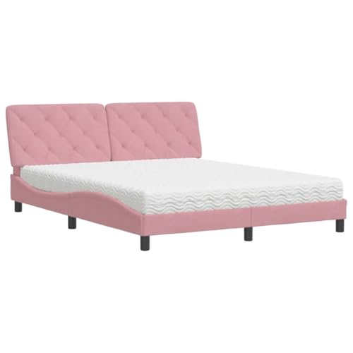 SKM Bett mit Matratze Rosa 160x200 cm Samt,Möbel,Betten & Zubehör,Betten & Bettgestelle,Rosa,46.65 kg,3208669 SKM Bett mit Matratze Rosa 160x200 cm Samt,Möbel,Betten & Zubehör,Betten & Bettgestelle,Rosa,46.65 kg,3208669 von SKM