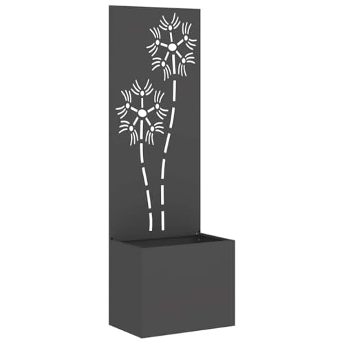 SKM Blumentopf mit dekorativem Paneel Schwarz 50 x 140 cm,Heim & Garten,Dekoration,Kunst,Poster, Drucke & Wandbilder,Schwarz,11.45 kg,876434 von SKM