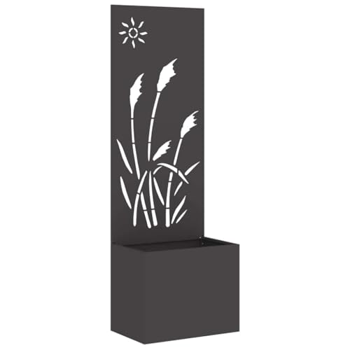 SKM Blumentopf mit dekorativem Paneel Schwarz 50 x 140 cm,Heim & Garten,Dekoration,Kunst,Poster, Drucke & Wandbilder,Schwarz,11.55 kg,876427 von SKM