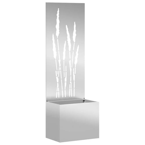 SKM Blumentopf mit dekorativem Paneel Silber 50 x 140 cm,Heim & Garten,Dekoration,Kunst,Poster, Drucke & Wandbilder,Silber,11.28 kg,876467 von SKM