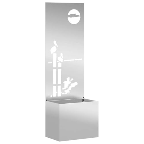 SKM Blumentopf mit dekorativem Paneel Silber 50 x 140 cm,Heim & Garten,Dekoration,Kunst,Poster, Drucke & Wandbilder,Silber,11.48 kg,876474 von SKM