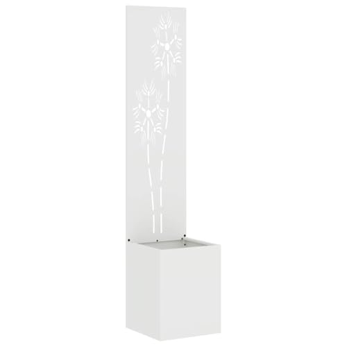 SKM Blumentopf mit dekorativem Paneel Weiß 32 x 140 cm,Heim & Garten,Dekoration,Kunst,Poster, Drucke & Wandbilder,Weiß,9.17 kg,876365 von SKM