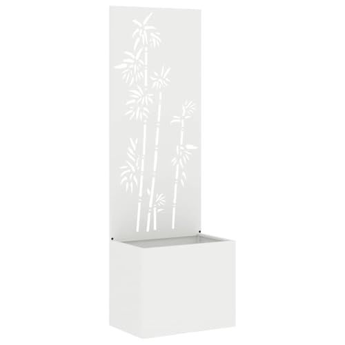 SKM Blumentopf mit dekorativem Paneel Weiß 50 x 140 cm,Heim & Garten,Dekoration,Kunst,Poster, Drucke & Wandbilder,Weiß,11.55 kg,876449 von SKM