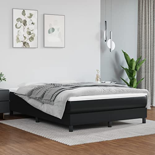 SKM Boxspringbett Schwarz 140x200 cm Kunstleder, Weight: 23.3 kg, 3120700 von SKM