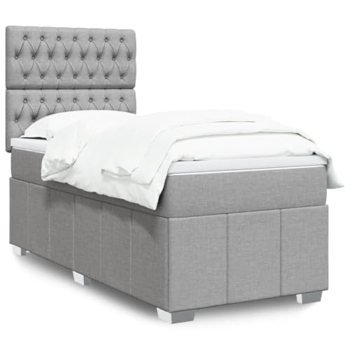 SKM Boxspringbett mit Matratze Hellgrau 100x200 cm Stoff,Möbel,Betten & Zubehör,Betten & Bettgestelle,Grau,73.41KG,3293886 SKM Boxspringbett mit Matratze Hellgrau 100x200 cm Stoff,Möbel,Betten & Zubehör,Betten & Bettgestelle,Grau,73.41KG,3293886 von SKM