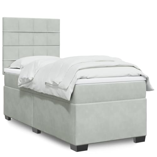 SKM Boxspringbett mit Matratze Hellgrau 90x190 cm Samt,Möbel,Betten & Zubehör,Betten & Bettgestelle,Grau,64.29KG,3293086 SKM Boxspringbett mit Matratze Hellgrau 90x190 cm Samt,Möbel,Betten & Zubehör,Betten & Bettgestelle,Grau,64.29KG,3293086 von SKM