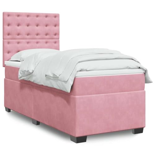 SKM Boxspringbett mit Matratze Rosa 100x200 cm Samt,Möbel,Betten & Zubehör,Betten & Bettgestelle,Rosa,71.39KG,3293151 SKM Boxspringbett mit Matratze Rosa 100x200 cm Samt,Möbel,Betten & Zubehör,Betten & Bettgestelle,Rosa,71.39KG,3293151 von SKM