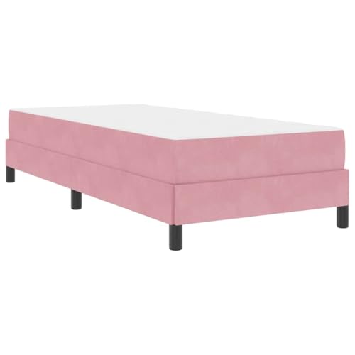 SKM Boxspringbett mit Matratze mit Matratze Rosa 90 x 200 cm Samt,Möbel,Betten & Zubehör,Betten & Bettgestelle,Rosa,33.28 kg,3398670 von SKM