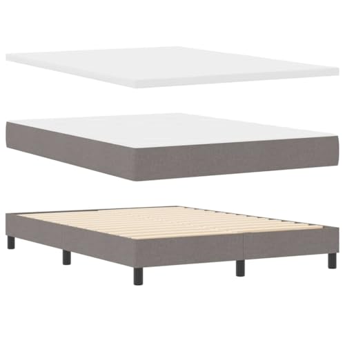 SKM Boxspringbett mit Matratze mit Matratze Taupe 140 x 200 cm,Möbel,Betten & Zubehör,Betten & Bettgestelle,Taupe,64.02 kg,3341171 von SKM