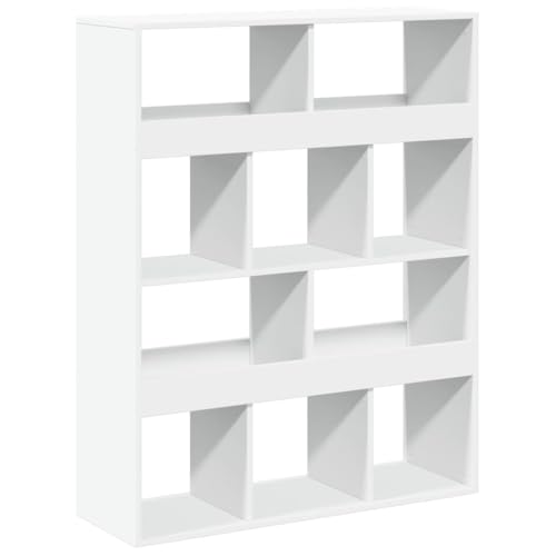 SKM Bücherregal Weiß 100x33x125,5 cm Holzwerkstoff,Möbel,Regalsysteme,Bücherregale & Bücherschränke,Weiß,38.6 kg,3309357 von SKM
