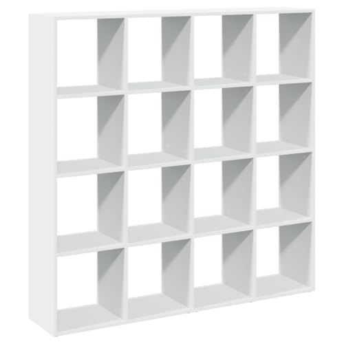 SKM Bücherregal Weiß 137,5x29x137,5 cm Holzwerkstoff,Möbel,Regalsysteme,Bücherregale & Bücherschränke,Weiß,46.3 kg,3310289 von SKM