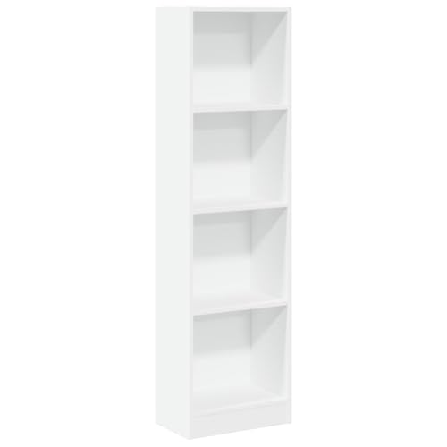 SKM Bücherregal Weiß 40x24x143 cm Holzwerkstoff,Möbel,Regalsysteme,Bücherregale & Bücherschränke,Weiß,14.7 kg,857783 von SKM