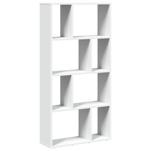 SKM Bücherregal Weiß 60x20x120 cm Holzwerkstoff,Möbel,Regalsysteme,Bücherregale & Bücherschränke,Weiß,14.7 kg,858147 von SKM