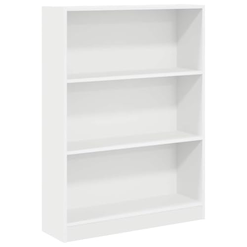 SKM Bücherregal Weiß 80x24x109 cm Holzwerkstoff,Möbel,Regalsysteme,Bücherregale & Bücherschränke,Weiß,16.3 kg,857835 von SKM