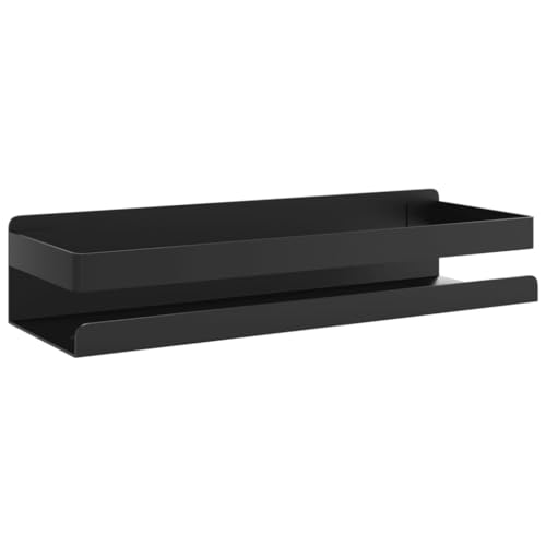 SKM Duschablage Mattschwarz 30x10x6 cm Gebürsteter Edelstahl 304,Möbel,Regalsysteme,Schwarz,0.78 kg,4004907 von SKM