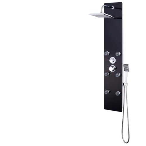 SKM Duschpaneel Glas 25×44,6×130 cm Schwarz,Heimwerkerbedarf,Sanitärbedarf,Zubehör für sanitäre Anlagen,Duschkabinen Zubehör,Badewannen- & Duschdüsen,Schwarz,12.38 kg,142993 SKM Duschpaneel Glas 25×44,6×130 cm Schwarz,Heimwerkerbedarf,Sanitärbedarf,Zubehör für sanitäre Anlagen,Duschkabinen Zubehör,Badewannen- & Duschdüsen,Schwarz,12.38 kg,142993 von SKM