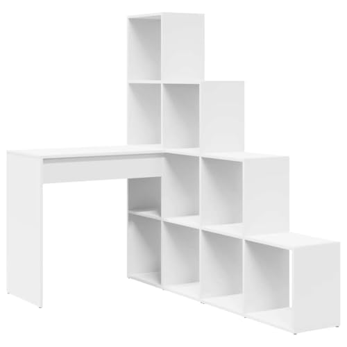 SKM Eckschreibtisch Weiß 101,5 x 149,5 x 149,5 cm Holzwerkstoff,Möbel,Büromöbel,Schreibtische,Weiß,43.4 kg,3337241 von SKM