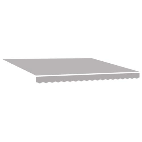 SKM Einziehe Markise Hellgrau 400 × 300 cm Stoff, Metall,Heim & Garten,Rasen & Garten,Garten & Balkon,Markisen,Hellgrau,54.65 kg,3330652 von SKM