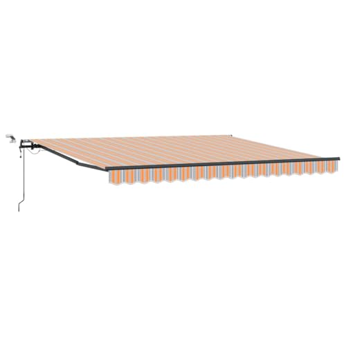 SKM Einziehe Markise with Mehrfarbig 400 × 300 cm Stoff,Heim & Garten,Rasen & Garten,Garten & Balkon,Markisen,Orange,32.19 kg,3330566 von SKM