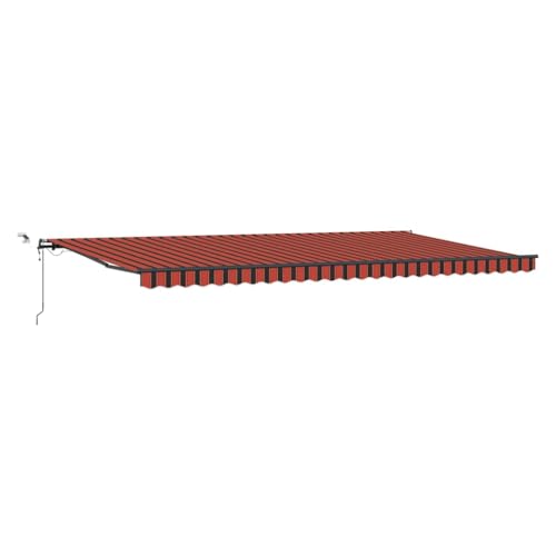 SKM Einziehe Markise with Orange und Braun 600 × 300 cm Stoff,Heim & Garten,Rasen & Garten,Garten & Balkon,Markisen,Orange,48.36 kg,3331596 von SKM