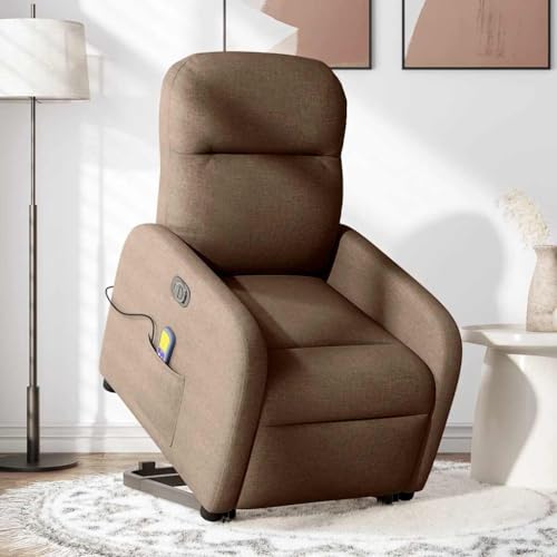SKM Elektrischer Massagesessel mit Aufstehhilfe Braun Stoff,Möbel,Stühle,Sessel,Braun,29.05 kg,3303006 von SKM