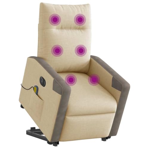SKM Elektrischer Massagesessel mit Aufstehhilfe Creme Stoff,Möbel,Stühle,Sessel,Creme,29.15KG,3324108 von SKM