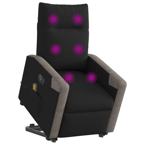 SKM Elektrischer Massagesessel mit Aufstehhilfe Schwarz Stoff,Möbel,Stühle,Sessel,Schwarz,29.15KG,3324107 von SKM