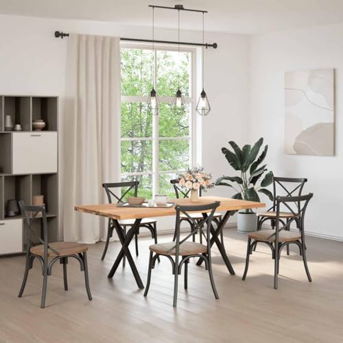 SKM Esstisch Hellbraun 180x90x74 cm Massivholz Eiche Rechteckig,Möbel,Tische,Esstische,Braun,46.2KG,3304179 von SKM