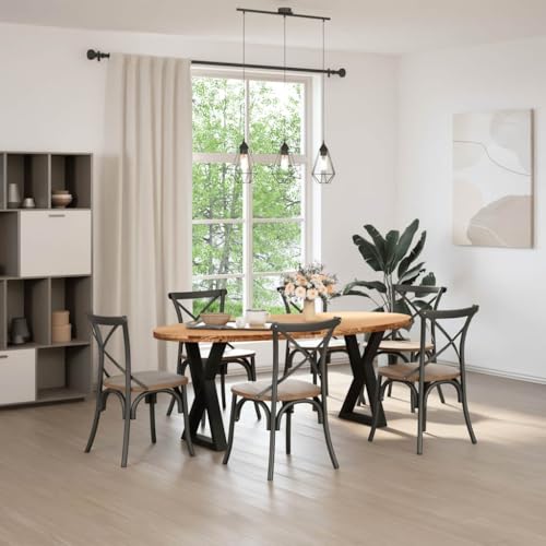 SKM Esstisch Hellbraun 200x100x74 cm Massivholz Eiche Oval,Möbel,Tische,Esstische,Braun,49.91 kg,3305329 SKM Esstisch Hellbraun 200x100x74 cm Massivholz Eiche Oval,Möbel,Tische,Esstische,Braun,49.91 kg,3305329 von SKM