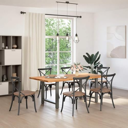 SKM Esstisch Hellbraun 200x100x74 cm Massivholz Eiche Rechteckig,Möbel,Tische,Esstische,Braun,59.7KG,3303767 von SKM