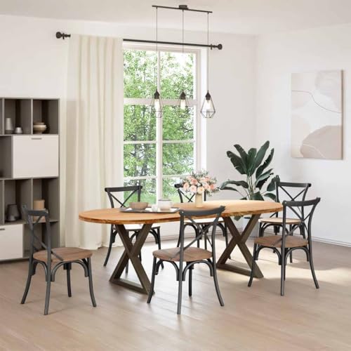 SKM Esstisch Hellbraun 240x100x74 cm Massivholz Eiche Oval,Möbel,Tische,Esstische,Braun,64.7KG,3305584 von SKM