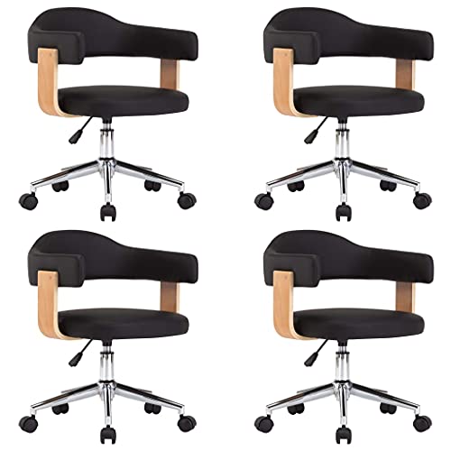 SKM Esszimmerstühle 4 STK. Dreh Schwarz Kunstleder,Möbel,Stühle,Esszimmerstühle,Schwarz,36.72 kg,3054900 von SKM