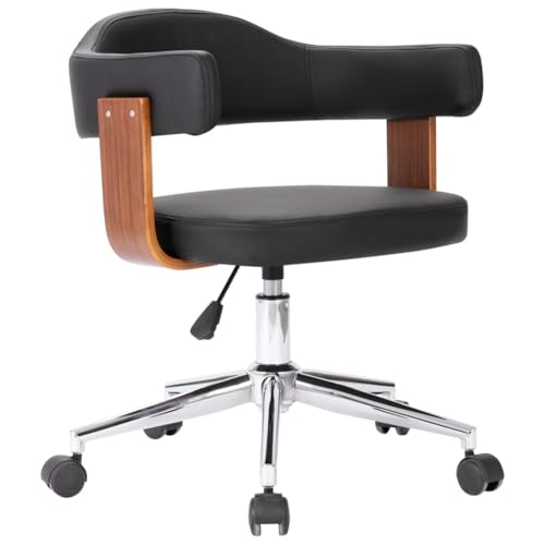 SKM Esszimmerstuhl Dreh Schwarz Bugholz und Kunstleder,Möbel,Stühle,Esszimmerstühle,Schwarz,9.18 kg,287415 von SKM