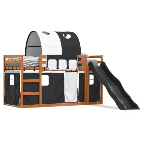 SKM Etagenbett mit Rutsche und Gardinen Weiß und Schwarz 90x200 cm,Möbel,Betten & Zubehör,Betten & Bettgestelle,Schwarz,44.11 kg,3284140 SKM Etagenbett mit Rutsche und Gardinen Weiß und Schwarz 90x200 cm,Möbel,Betten & Zubehör,Betten & Bettgestelle,Schwarz,44.11 kg,3284140 von SKM