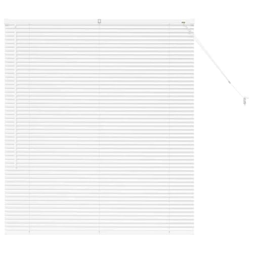 SKM Fensterjalousie mit Vorhängen Manuell Weiß Aluminium,Heim & Garten,Dekoration,Fensterdrapierung,Jalousien & Rollos,Weiß,1.49 kg,42005975 von SKM