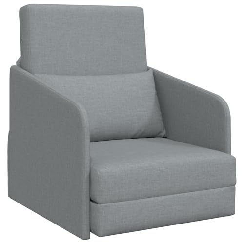 SKM Fußboden Schlafsofa 2-in-1 Hellgrau 65x80x83 cm Stoff,Möbel,Sofas,Hellgrau,15.4KG,4106637 von SKM