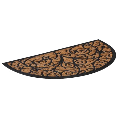 SKM Fußmatte Halbrund 45x75 cm Gummi und Kokosfaser,Heim & Garten,Dekoration,Fußmatten,Braun,1.6 kg,155667 von SKM