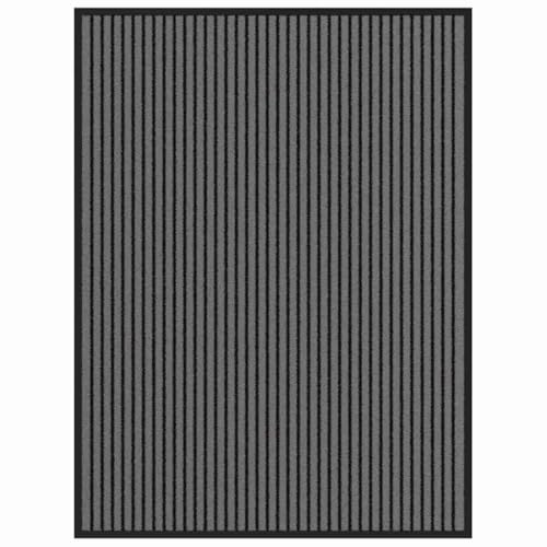 SKM Fußmatte Striped Schwarz und Grau 80 x 120 cm Polypropylen, PVC,Heim & Garten,Dekoration,Fußmatten,Schwarz,3.08 kg,4105594 von SKM