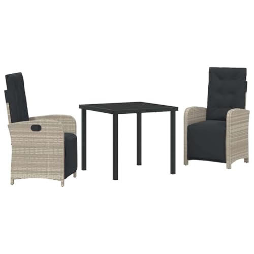 SKM Garten Essgruppe 3 pcs Hellgrau Poly-Rattan,Möbel,Gartenmöbel,Gartenmöbel-Sets,Hellgrau,37 kg,3380344 SKM Garten Essgruppe 3 pcs Hellgrau Poly-Rattan,Möbel,Gartenmöbel,Gartenmöbel-Sets,Hellgrau,37 kg,3380344 von SKM