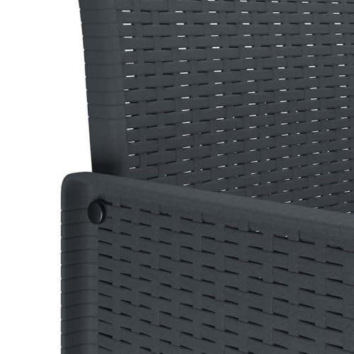 SKM Garten Essgruppe 5 pcs Anthrazit Polt Rattan,Möbel,Gartenmöbel,Gartenmöbel-Sets,Anthrazit,35.3 kg,3378534 von SKM