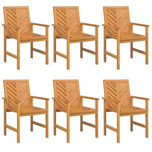 SKM Garten Esszimmerstühle 6 pcs Braun 59 x 62.5 x 89 cm,Möbel,Gartenmöbel,Gartensitzmöbel,Gartenstühle,Braun,51.2 kg,3154132 von SKM