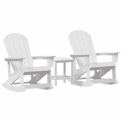 SKM Garten Lounge Set 3 pcs Weiß HDPE,Möbel,Gartenmöbel,Gartenmöbel-Sets,Weiß,41.88 kg,3335838 von SKM