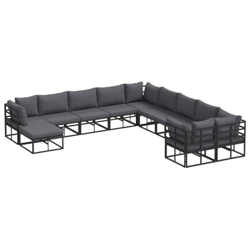 SKM Garten-Sofa-Set 11 pcs Schwarz Aluminium,Möbel,Gartenmöbel,Gartenmöbel-Sets,Schwarz,108.85 kg,3378940 SKM Garten-Sofa-Set 11 pcs Schwarz Aluminium,Möbel,Gartenmöbel,Gartenmöbel-Sets,Schwarz,108.85 kg,3378940 von SKM