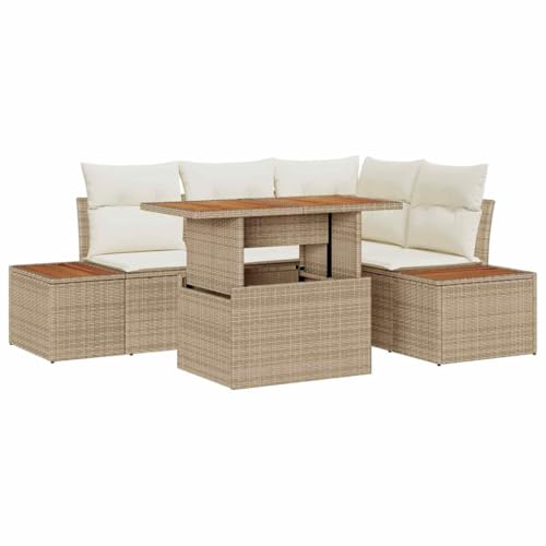 SKM Garten-Sofa-Set mit Speicher 5 pcs Beige Poly Rattan,Möbel,Gartenmöbel,Gartenmöbel-Sets,Beige,56.9 kg,3358805 SKM Garten-Sofa-Set mit Speicher 5 pcs Beige Poly Rattan,Möbel,Gartenmöbel,Gartenmöbel-Sets,Beige,56.9 kg,3358805 von SKM
