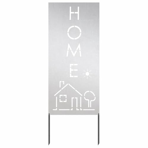 SKM Garten dekoratives Panel Silber 50 x 140 cm Edelstahl,Heim & Garten,Dekoration,Kunst,Poster, Drucke & Wandbilder,Silber,7.32 kg,876340 von SKM