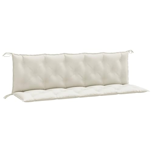 SKM Gartenbank-Auflagen 2 STK. Melange Creme 180x50x7 cm Stoff,Heim & Garten,Dekoration,Sitzpolster,Creme,5.55KG,4002621 von SKM
