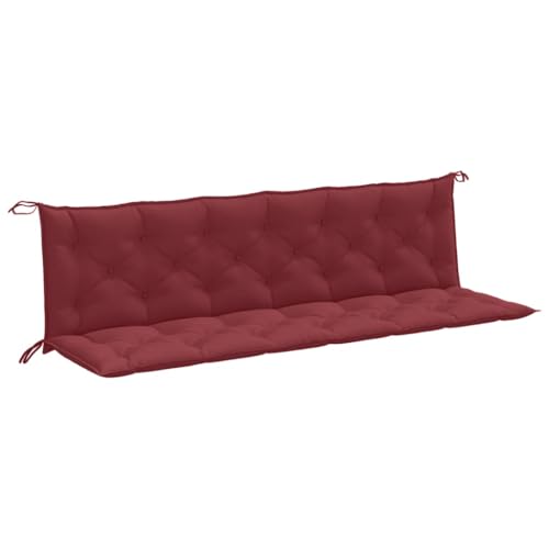 SKM Gartenbank-Auflagen 2 STK. Melange Weinrot 200x50x7 cm Stoff,Heim & Garten,Dekoration,Sitzpolster,Rot,5.7KG,4002639 von SKM