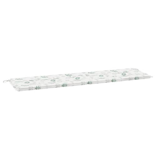 SKM Gartenbank-Kissen Weiß und grün 180 x 50 x 4 cm Ox Stoff,Heim & Garten,Dekoration,Sitzpolster,Weiß,1.4 kg,361182 von SKM