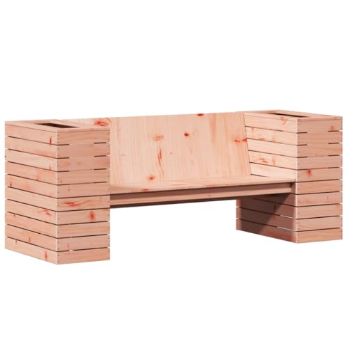 SKM Gartenbank mit Pflanzkübeln 167,5x60x65 cm Massivholz Douglasie,Möbel,Gartenmöbel,Gartensitzmöbel,Gartensofas,Braun,29.19KG,832546 von SKM