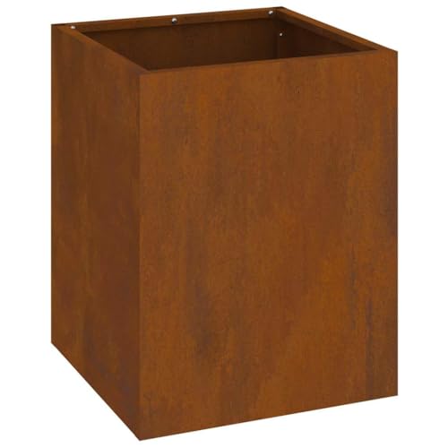 SKM Gartenblumentopf Braun 32 x 32 x 40 cm Wetterfestes Stahl,Heim & Garten,Rasen & Garten,Gartenpflege,Blumentöpfe & Pflanzgefäße,Braun,4.5 kg,876349 von SKM